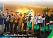 Pemberian Bantuan Idul Fitri Oleh SPBUN Basis Kantor Holding