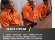 ‎3 Pelaku Curanmor Antar Kota/ Kabupaten, Kandas Ditangan Unit Jatanras Polres Asahan